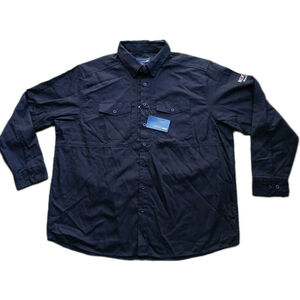 Knoss 360 Performance Mens 2XL Long Sleeve Work Shirt Black